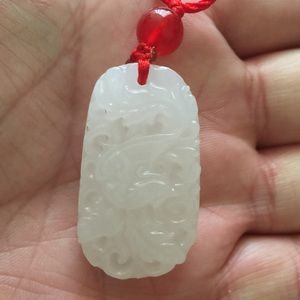 Beautiful White Jade like Iolite Stone Pendant